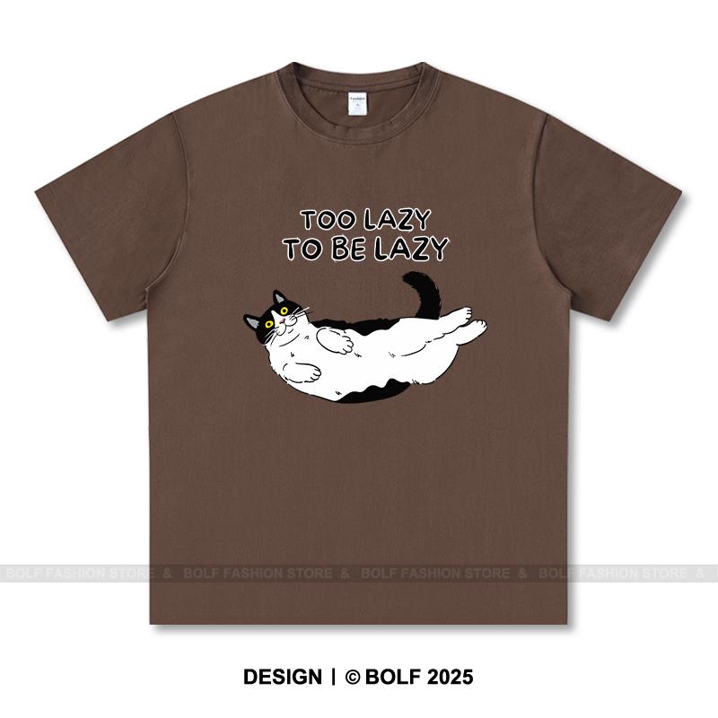 Women's Too Lazy To Be Lazy Printed T-Shirt 100% Cotton Oversized Paradox Graphic Tees for Men Summer Tops Ironic Streetwear