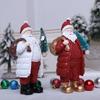 Resin Christmas Figurine Red White Holiday Santa Statue Unique Santa Claus Ornaments  Home Decor