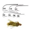 Bimoo 20pcs Stainless Steel O'SHAUGHNESSY Fish Hooks Long Shank Saltwater Streamer Fly Tying Hooks for Sculpin Clouser Minnow