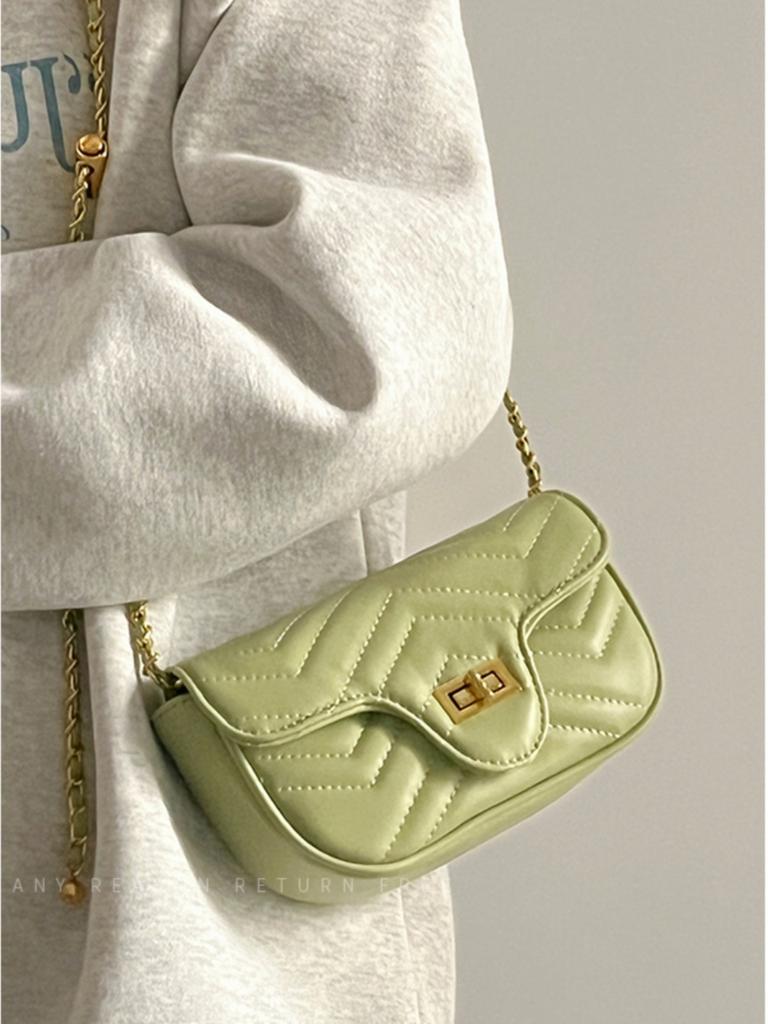 Bag Women's 2025 New Korean Edition High-end Rhombus Chain Bag Fashion Versatile One Shoulder Crossbody Small Bag Xiaoxiangfeng