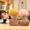 Simulation Kawaii Fortune Tree Plush Dolls Cute Landscape Potted Plants Toys Stuffed Soft for Children Girls Decor Gift