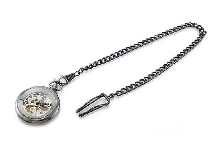 BROWN Manual Winding Pocket Watch 925J-BK-SV [item]