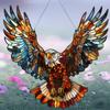 25CM A Symbol of the Return of Heroes and struggle--Flying Eagle Series Acrylic Flat 2D Catcher Hanging Decoration, Gift Window Door Wall Decoration