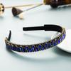 Women's Colorful Drop-shaped Rhinestone Thin Edge Head Band Retro Simple HairHoop