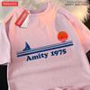 Amity 1975 The Sailboat Of Hope Mens Street Clothing Breathable Oversized T-Shirts Brand Tops Cotton Casual T Shirt Couple