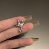 Cross Star Couple Ring for Women Men Punk Gothic Sliver Color Adjustable Rings Jewelry Gift MIT