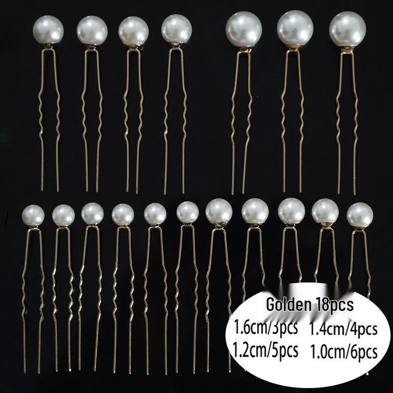 П-образная жемчужная заколка для свадебных причесок и укладок