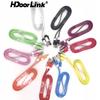 HdoorLink Кабель для зарядки Micro USB, цветной плоский кабель для синхронизации данных длиной 1 м для Xiaomi Android, кабель для зарядки USB
