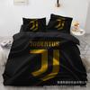 Size 3D Printed Football Club Standard Bedding Three-Piece Quilt Cover Pillowcase