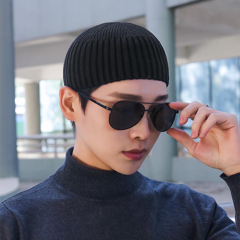 Мужская зимняя вязаная шапка-юппи из пряжи с сердцевиной для альпинизма и катания на лыжах