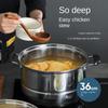 С Пароваркой Посуда из нержавеющей стали Многоцелевая кастрюля для супа и варки на пару Индукционная плита Газ