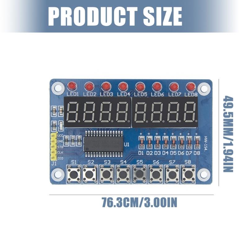 Digital Tube Output Board TM1638 Digital LED Tube Module Responsive Input Indicators Lights For Microcontroller Systems