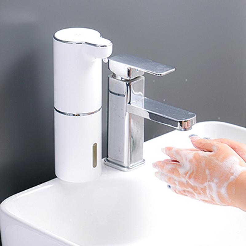 Hotel Automatic 300ml Touchless Foaming Hand Soap Dispenser Rechargeable ABS Countertop Soap Pump for Bathrooms