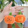 Cute Plush Keychain Pumpkin PP cotton Pumpkin Decoration Keychain Orange Gift Halloween Fun Decoration
