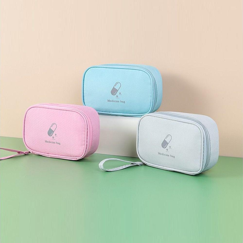 Large Capacity Medicine Bag Pink/Blue/Grey Storage Bag Multifunctional Emergency Kits  Outdoor