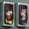 Чехол Обложка Disney Микки Минни Маус милый Черный Мягкий Чехол для Samsung Galaxy S24 Ultra S21 5G S22 Plus S23 Ultra S21 FE S20