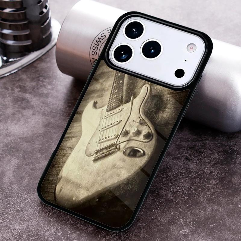 Rustic-Sepia-Guitar Phone Case For iPhone 17,16e,15,14,13,12,11,Mini,Pro,MAX soft Silicone Cover