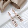 Kinel Rose Gold Color Square Long Earrings For Women Silver Mix Boho Jewelry