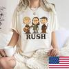 ГОРЯЧАЯ РАСПРОДАЖА Rush x Peanuts Ретро Футболка Geddy Lee Alex Lifeson Neil Peart Винтажная Унисекс Размер