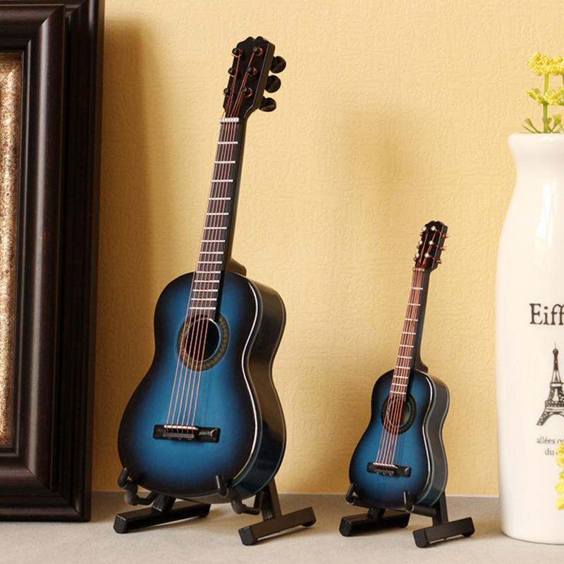 Mini Guitar Miniature Model Classical Guitar Miniature Wooden Mini Musical Instrument Model