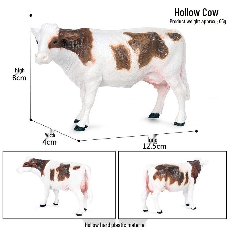 Kids' Wild Animal Figures: Lion, Tiger, Cow, Goat, Rhino, Horse, Leopard, Elephant - Plastic Educational Toys