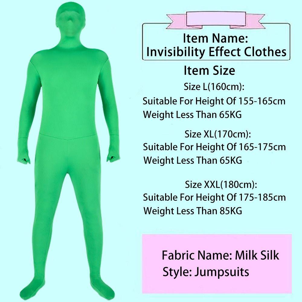 Suit Photo Video Chroma Key Jumpsuits Green Screen Suit Chromakey Green Suit Disappearing Bodysuit