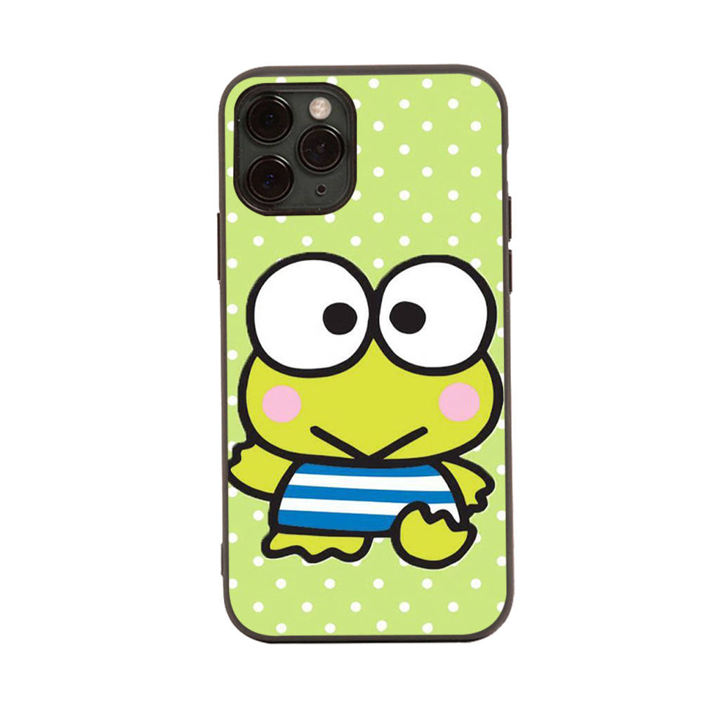 HK17 Keroppi Black Sofe Case for iPhone 16 15 Plus 14 13 Pro 8 SE XR XS Max P30 Nova 5T Y5P Y6 Y7 Y8P Y9 Realme C30 C33 C31 VIVO Y36 V27