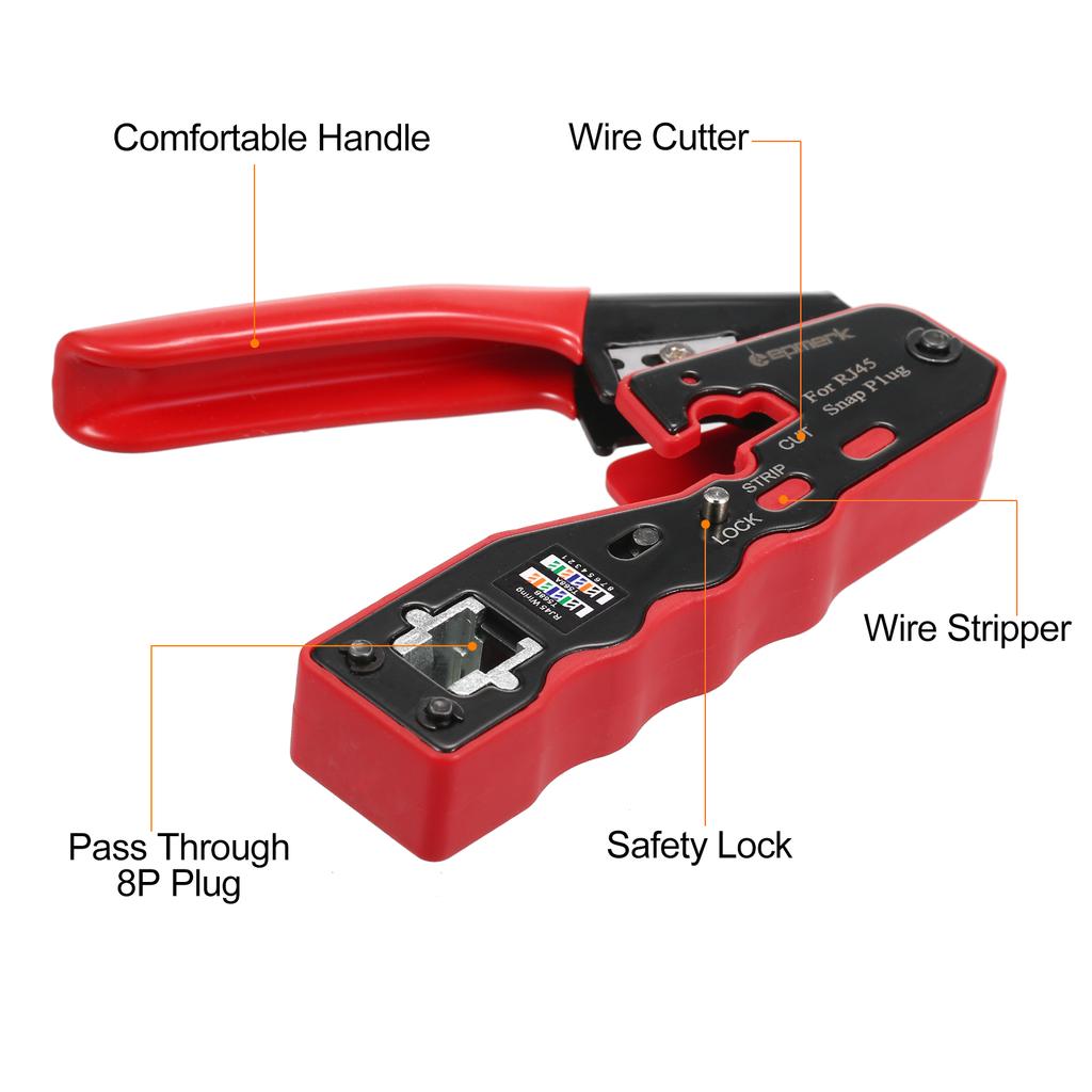 Набор инструментов для обжима RJ45 «Все в одном», инструмент для обжима для проходов Cat5e Cat6 Cat6a