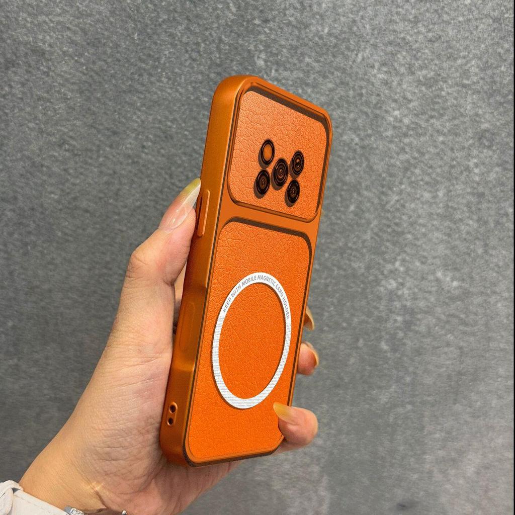 Улучшенный защитный чехол с большим объективом для Xiaomi POCO X3 Pro, X3 NFC. Роскошный кожаный чехол с магнитным кольцом