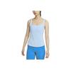 Nike Yoga Dri-FIT Luxe Logo Print Solid Color Sleeveless Sports Tank Top Women Tops Light-Blue DQ6031-441