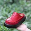 Fashion GKTINOO Retro Closed Toe Platform Slippers Women Thick Heel Sandals Shoes Luxury Outdoor Slippers Genuine Leather Beach Slides