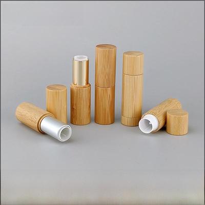 Упаковка для косметики из бамбукового дерева: 5 г восковой тюбик и держатель для помады