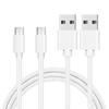 Лот 2 Кабеля для Sony Xperia XA ULTRA,X PERFORMANCE,Z1,Z2,Z3,Z5,Z5 COMPACT,M4 AQUA-Кабель USB Нейлоновая Оплетка Серебристый Белый[Phonillico®