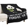 I Just Really Like Pandas, OK? Throw Blanket Single For Decorative Sofa Baby Extra Large Throw Blankets
