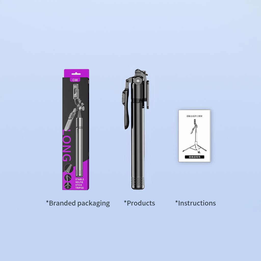 79.5-Inch Multi-function Selfie Stick Portable Gimbal Stabilizer with Aluminum Alloy Telescoping