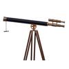 Floor Standing Antique Brass With Leather Griffith Astro Telescope Tripod Stand
