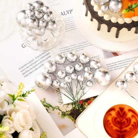 108 шт., шарики для украшения торта, воздушные шары, вставки для кексов, пенопластовые украшения для выпечки, сделай сам, многоразовые, праздничная атмосфера, декор для торта