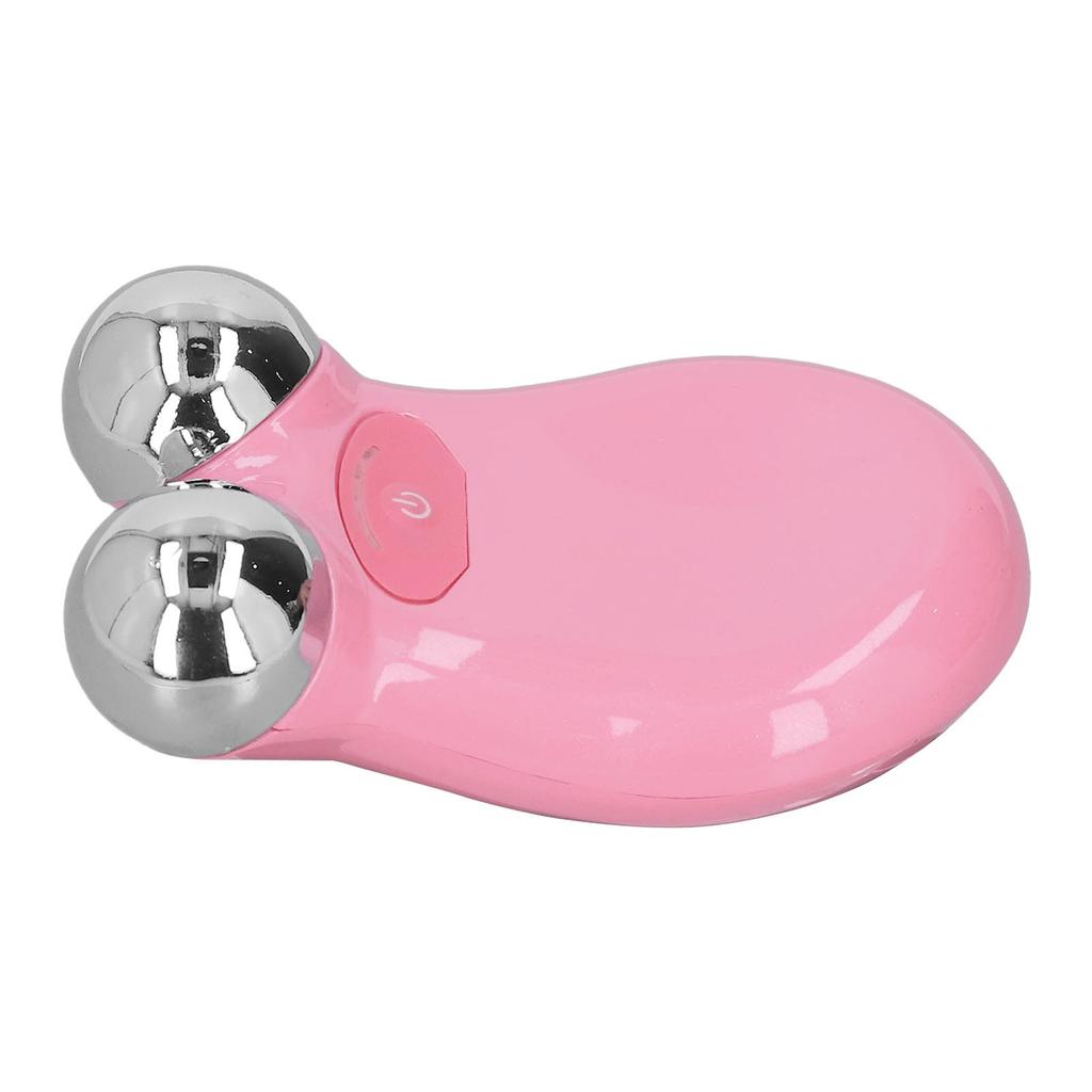 Аппарат для ухода за кожей лица Микротоковый Ручной Мини Портативный Подтягивающее кожу Массажное устройство Розовый