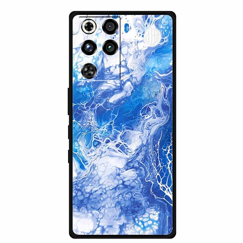 For ZTE Nubia RedMagic 11 Pro Case Marble Soft Silicone Phone Cases for RedMagic 11 Pro Back Cover Colorful Mica Painted Bumper
