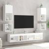 Table de chevet murale - Maison Exclusive - LED RVB - Fixation murale - Rangement 40×30×30 cm