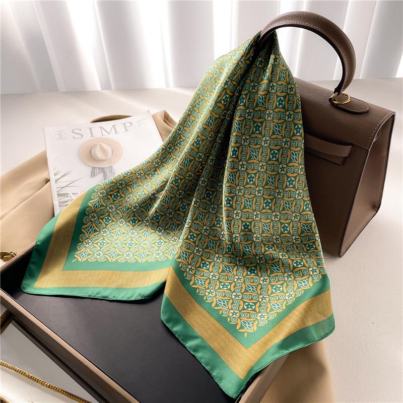 70 * 70cm New Silk Small Square Scarf For Women'S Neck Protection Professional Scarf Versatile Hair Tie Headscarf Scarf