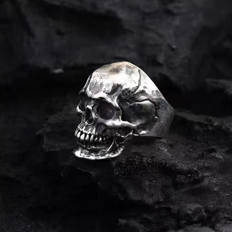 Готический Череп Кольцо Череп Мужское Байкерское Тяжелый Панк Ретро Хип-Хоп Рок Украшения Для Вечеринки Хэллоуин Аксессуары