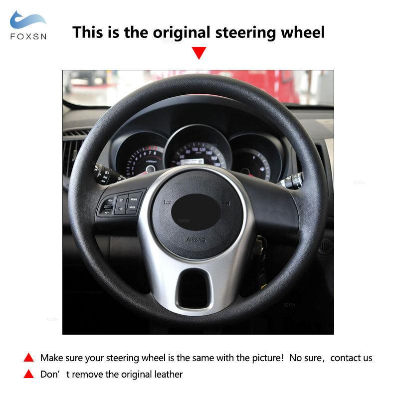 Perforated Microfiber Leather Car Styling Steering Wheel Cover Trim For Kia Rio 2009 2010 2011 Forte 2009-2017 Soul 2010-2013