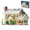 1156PCS Christmas Snow Village House with Light Model Bricks Winter Architecture Collection Building Blocks Toys for Kids Gifts