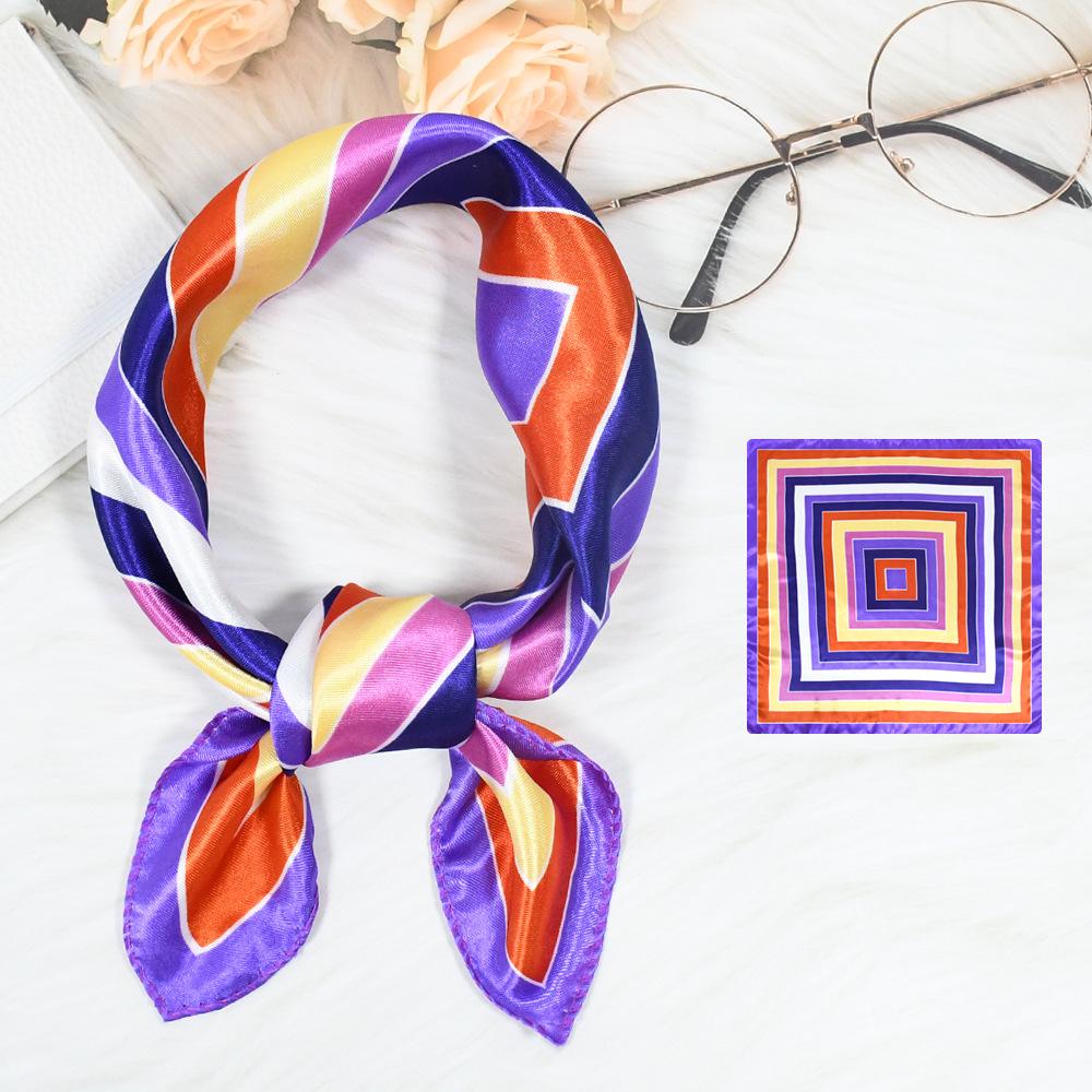 Новый модный высококачественный шелковый шарф квадратный шарф цепочка имитация шелка 50x50 маленький шарф для женщин