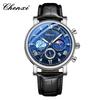 CHENXI Multi-functional Fashion Men's Watches Luminous Moon Phase Chronograph Men Wristwatches Calendar Quartz Watch For Man