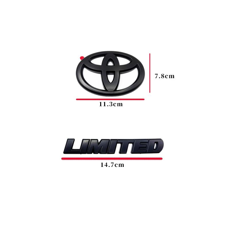 vdcp6 Juego de 4 Emblemas con Logotipo en ABS Negro Mate para TOYOTA RAV4 XLE XLE LIMITED 2019-2024, Adhesivo para Maletero, Accesorio