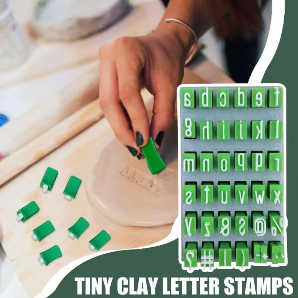 Uppercase letter Alphabet Clay Seal Embossing Plastic Alphabet Stamps Craft Supplies