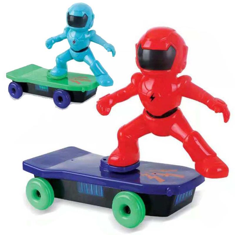 Супер Герои Человек-Паук Ультрамен трюк скутер скейтборд игрушки танцевальный герой легкая музыка вращение на 360 градусов