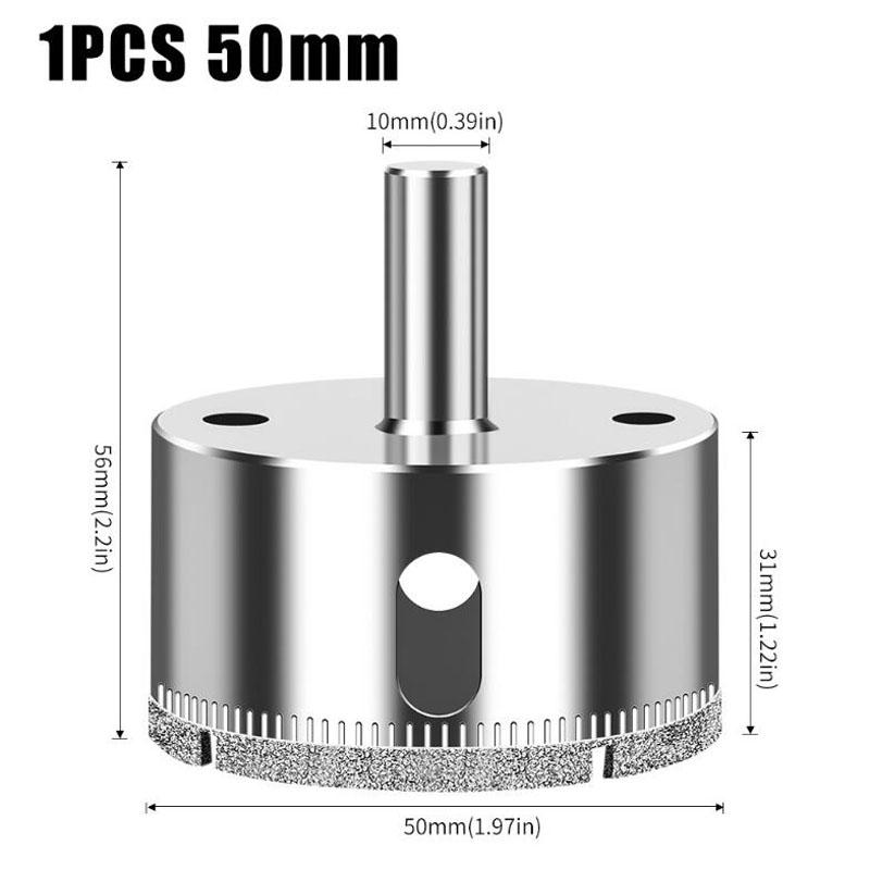Алмазный перфоратор Интегрированное стальное сверло для стекла Плитка Стена Мрамор Перфоратор Гальваническое сверло Открывалка для стеклянных отверстий